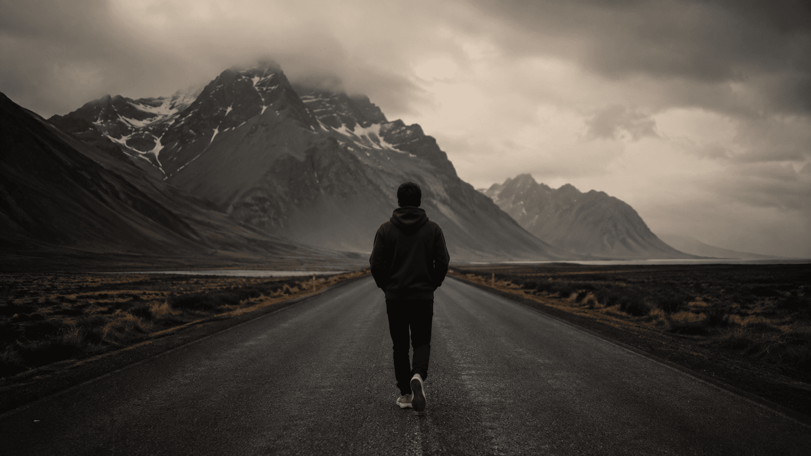 Ambitious journey on mountain road